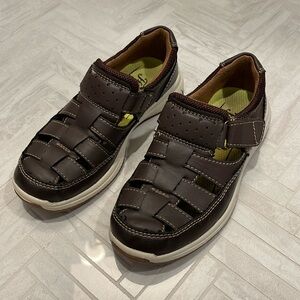 Florsheim Boys Brown Cognac Fisherman Sandals, size 12 little kid